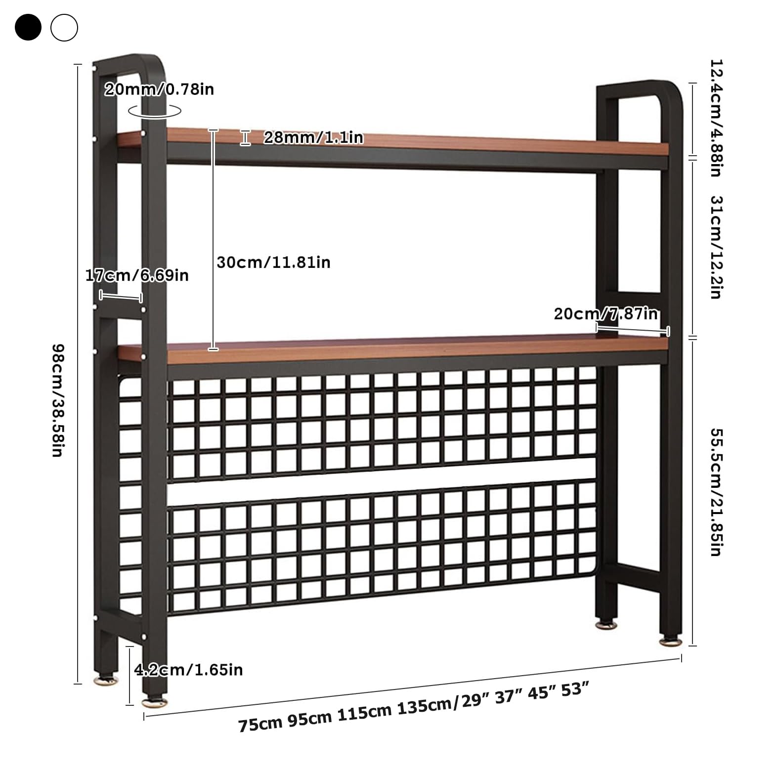 Libreria Desktop per Computer a 2 Livelli, scaffale di Display per banconi Multiuso per dormitorio Domestico, organizzatore di Hutch da scrivania per Piccoli spazi