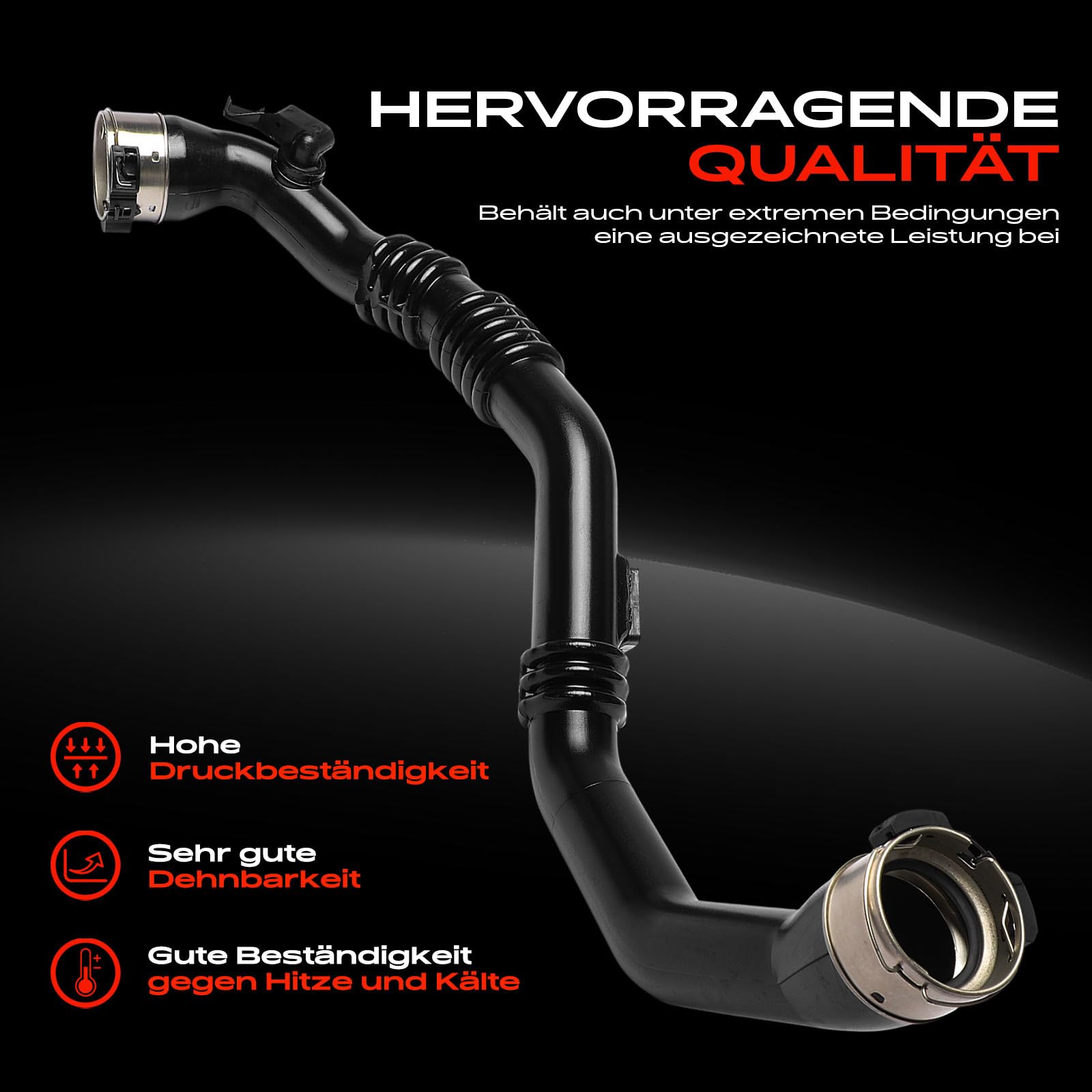 Frankberg Tubo flessibile dell'aria di sovralimentazione Compatibile con Dokker MPV KE 1.5L Clio IV BH 1.5L Duster HS 1.5L S.a.n.d.e.r.o II 1.5L LodG.Y JS 1.5L Replace# 144604599R