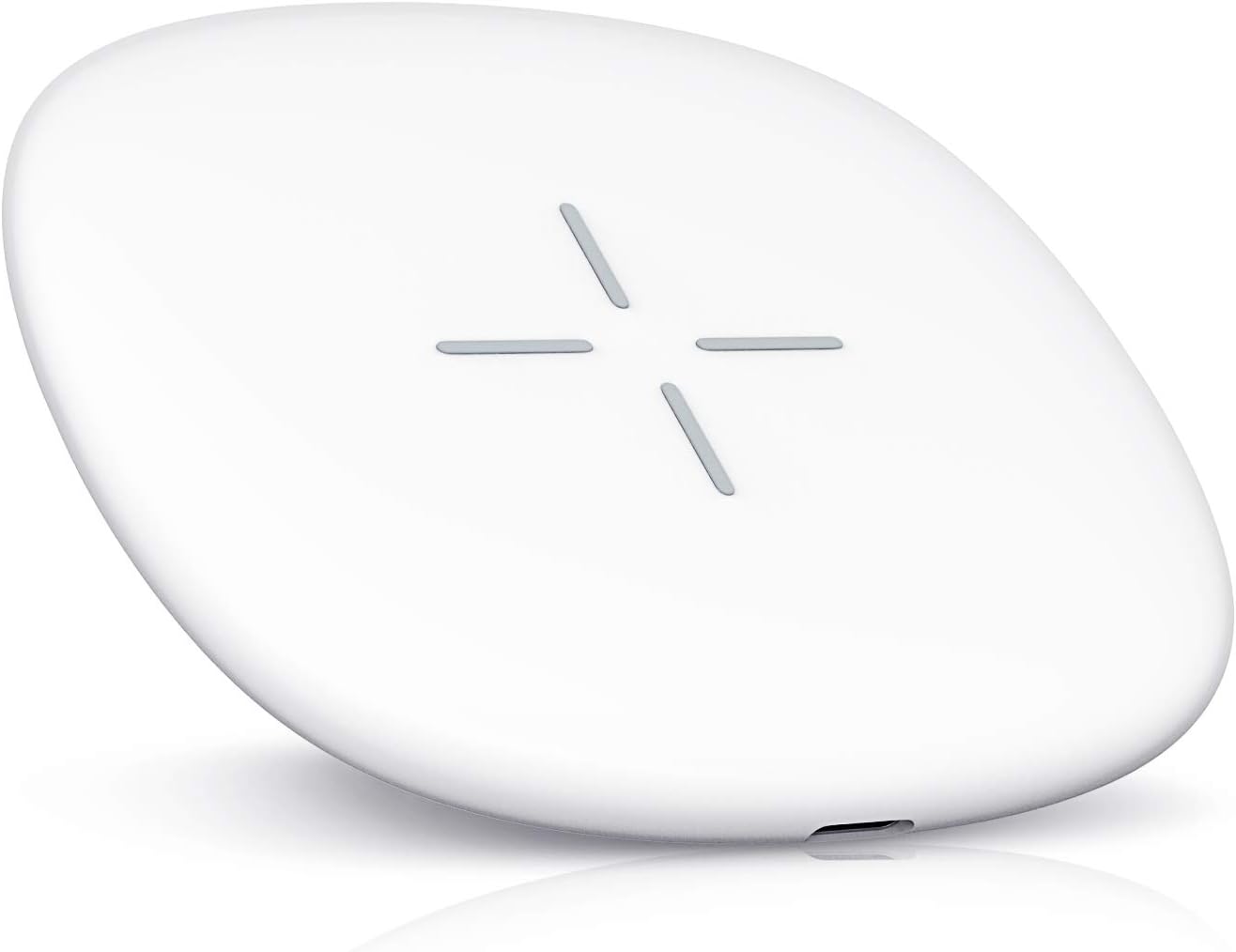 SKYVIK Beam Surface Fast Wireless Charger for iPhone Samsung and Other Compatible Devices -Classic White