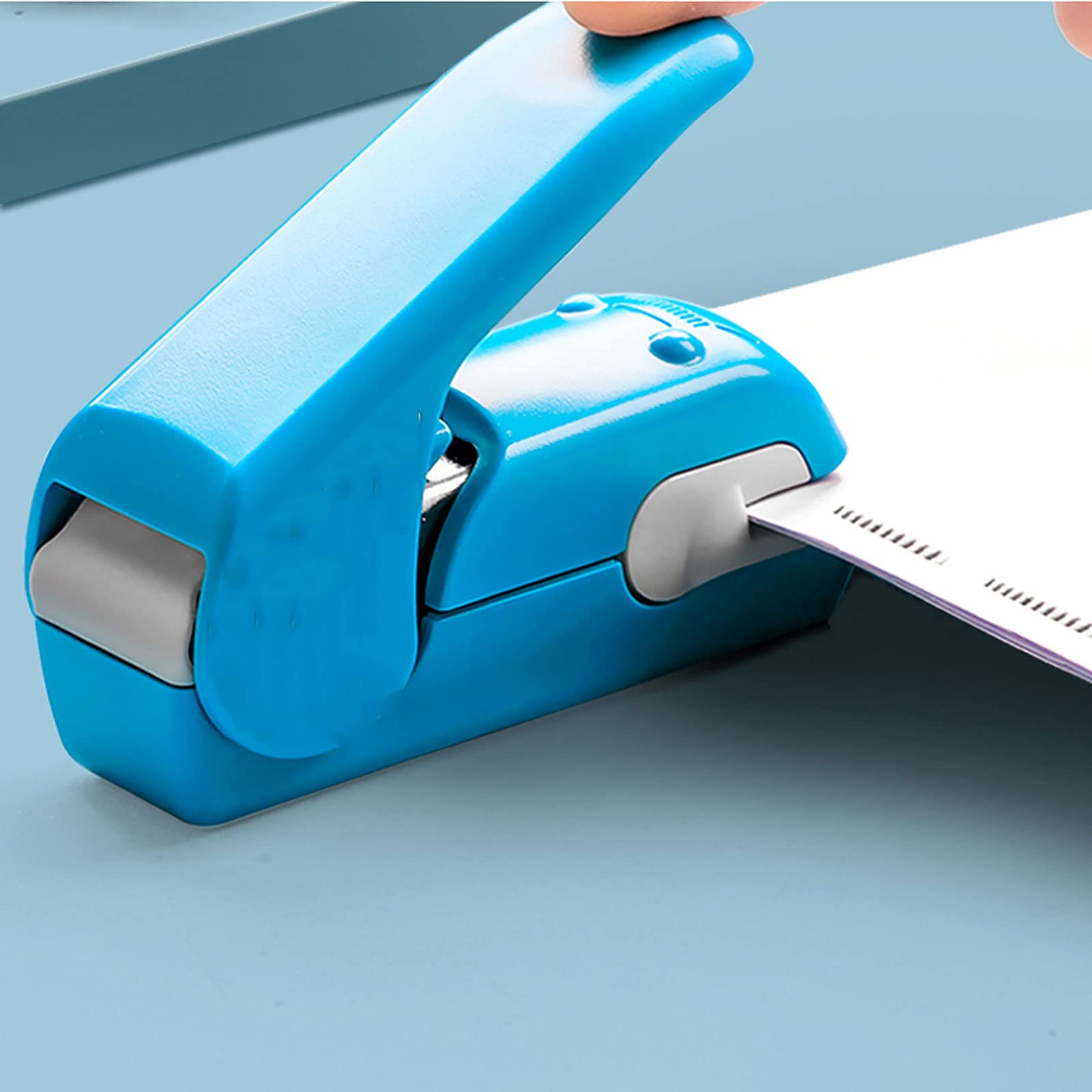 Liudan Cucitrice Plapler Senza ago, Le pinze per Desktop dell'ufficio Hanno 20 Fogli, Facili da caricare Le Cuciture ergonomiche per la scrivania Spillatrice