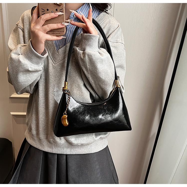 Image of NEBIL Shoulder Bag for Women Small Vintage Shoulder Purse Handbags Retro Purse Cute Clutch Hobo Underarm Bag (Silver)