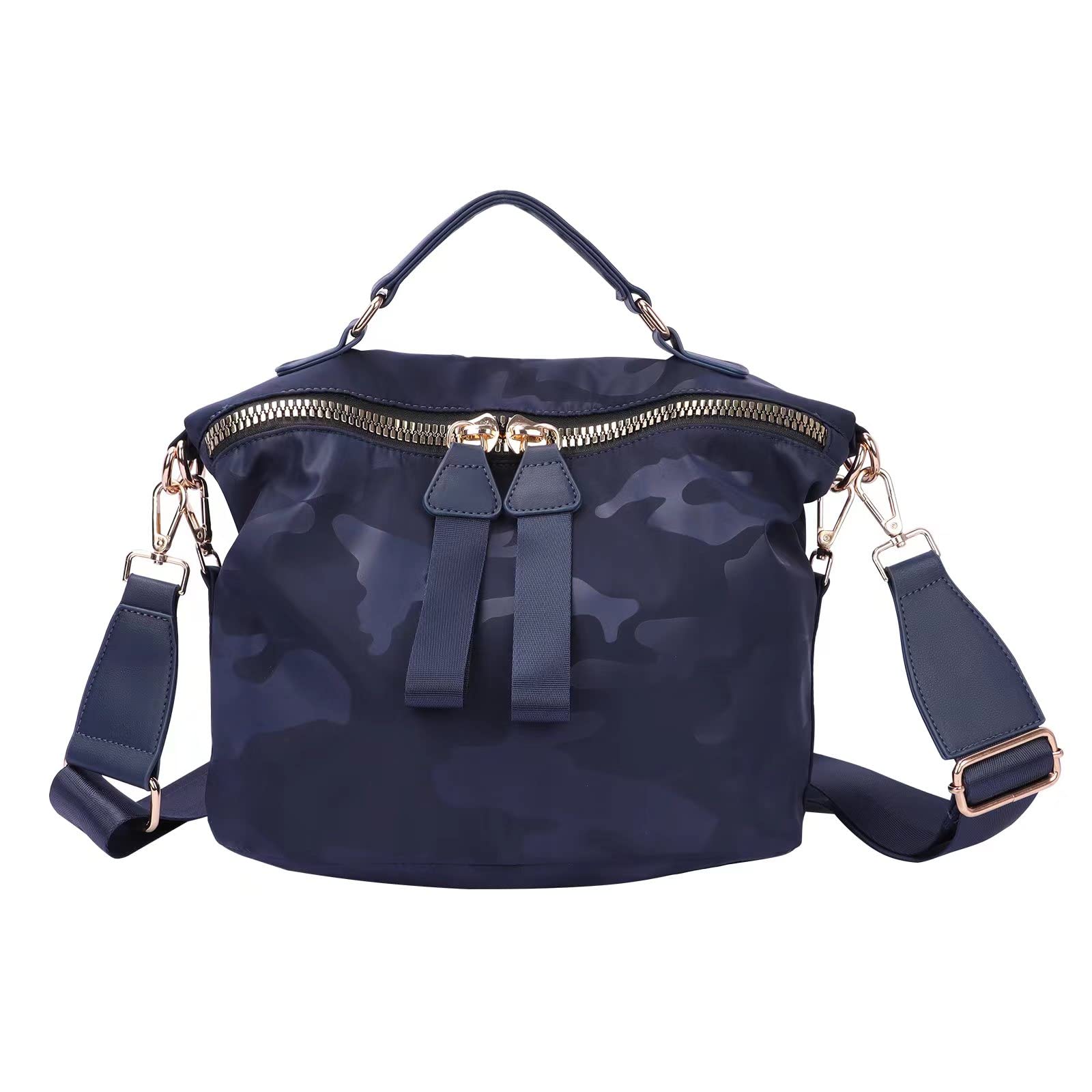 PAKFIEKS Nylon Crossbody Handbag for Women Anti-theft Purse Shopping Tote Bag Lightweight Shoulder Bag