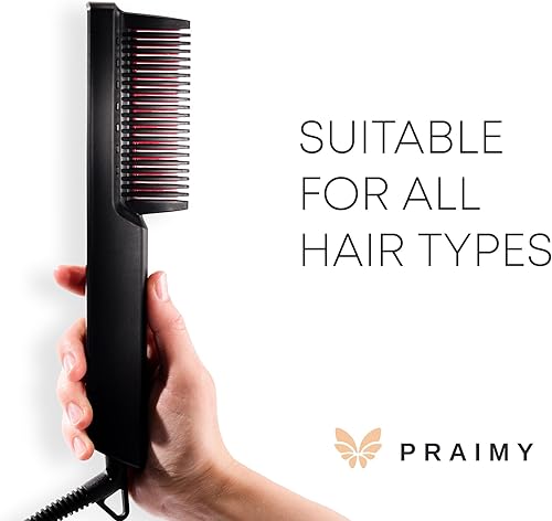 Miniatura 5 de Squire - Cepillo alisador de pelo, plancha eléctrica portátil para hombres y mujeres, elementos calefactores de cerámica para un peinado sin