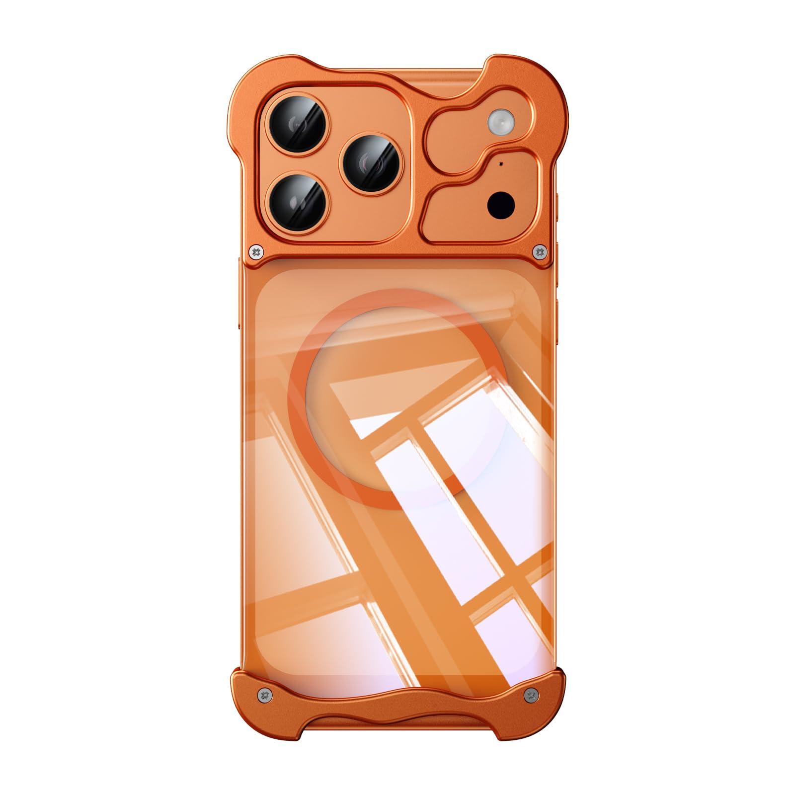 Amazon.co.jp: NEWBICASE for iPhone 17 Pro Max Case Metal Orange