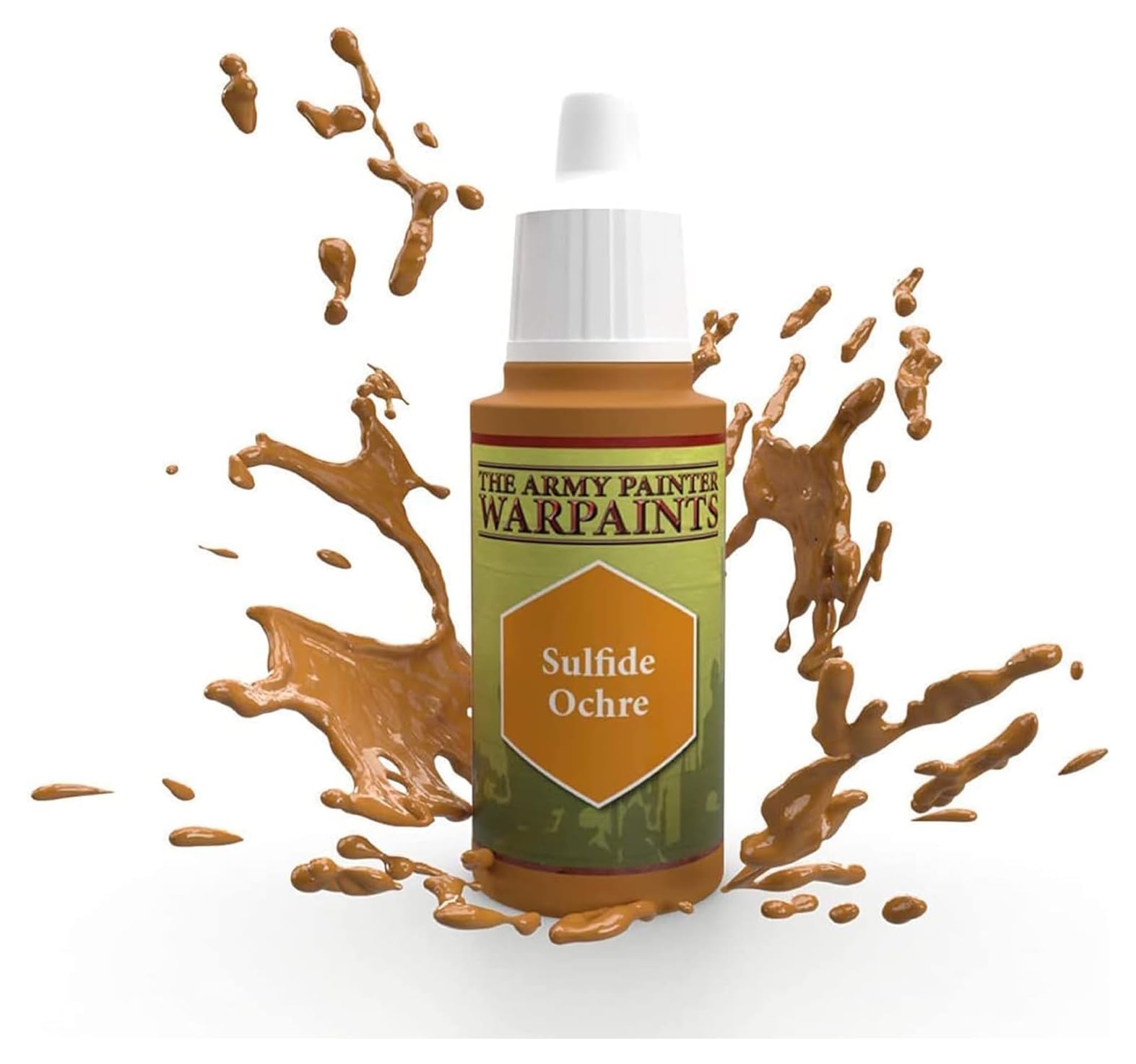 The Army Painter Sulfide Ochre | Warpaint | | Acrylic Non-Toxic Heavily Pigmented Water Based Paint For Tabletop Roleplaying, Boardgames, And Wargames Miniature Model Painting