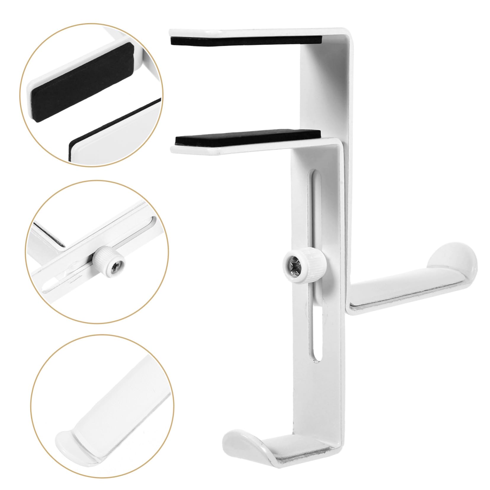 Hemobllo 3 Ganchos Para Auriculares Para Juegos Soporte De Escritorio Con Abrazadera Rápida Que Protege Tu Escritorio De Daños.