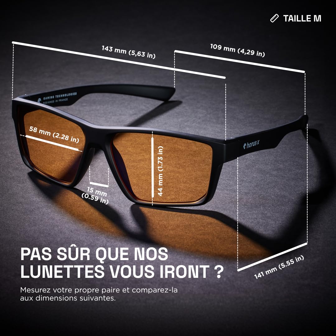 Horus X - Pack Lunettes de soleil + Anti lumière Bleue Gaming pour Ecran