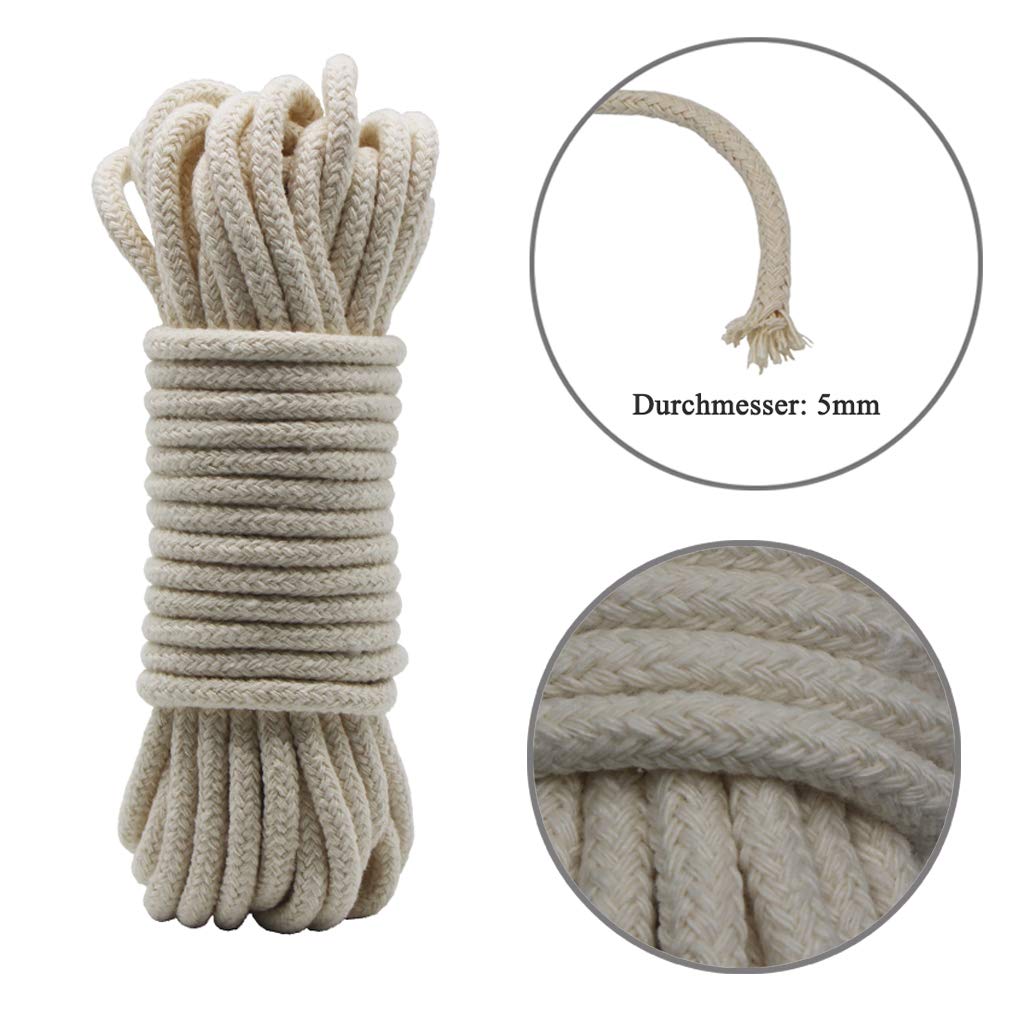 Cordons Tressés En Coton De 2 Mm Pour Macramé - 22 M - Pour Suspension Murale Et Loisirs Créatifs