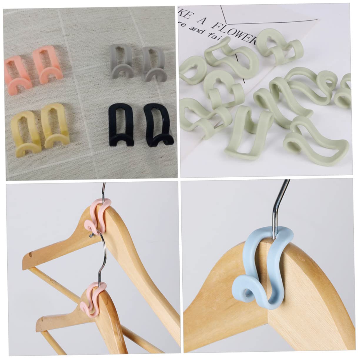 Lot De 40 Crochets Blancs, Connecteurs De Cintre En Plastique, Cintre