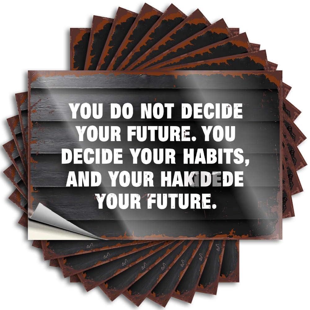 Lettering Sticker Aesthetic Hunting Unique Door You Do Not Decide Your Future. - Scratch Resistant Stickers(6X9CM)