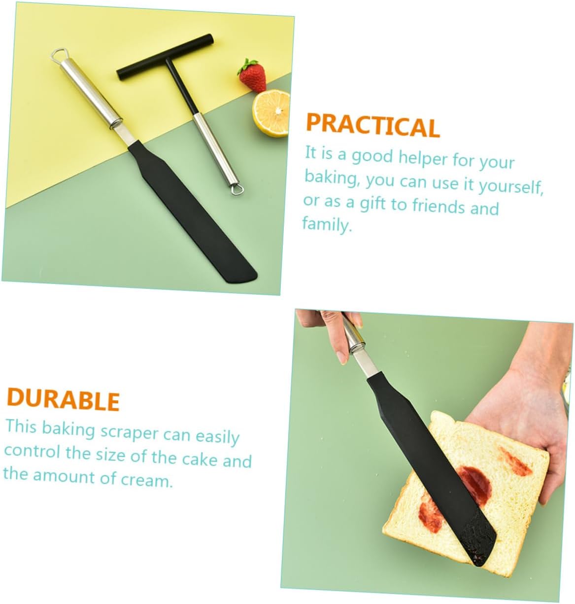 ABOOFAN Stainless Steel Spreader Cream Scraper Cake Decorating Spatula for Kitchen Use for Baking Icing and Homemade Treats