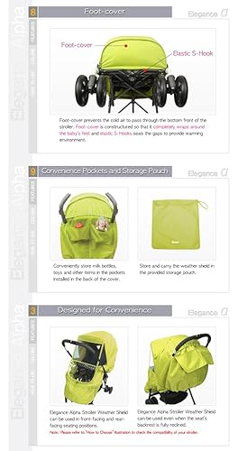 Miniatura 6 de Manito Elegance Alpha Stroller Protector meteorológicocubierta de lluvia - Púrpura