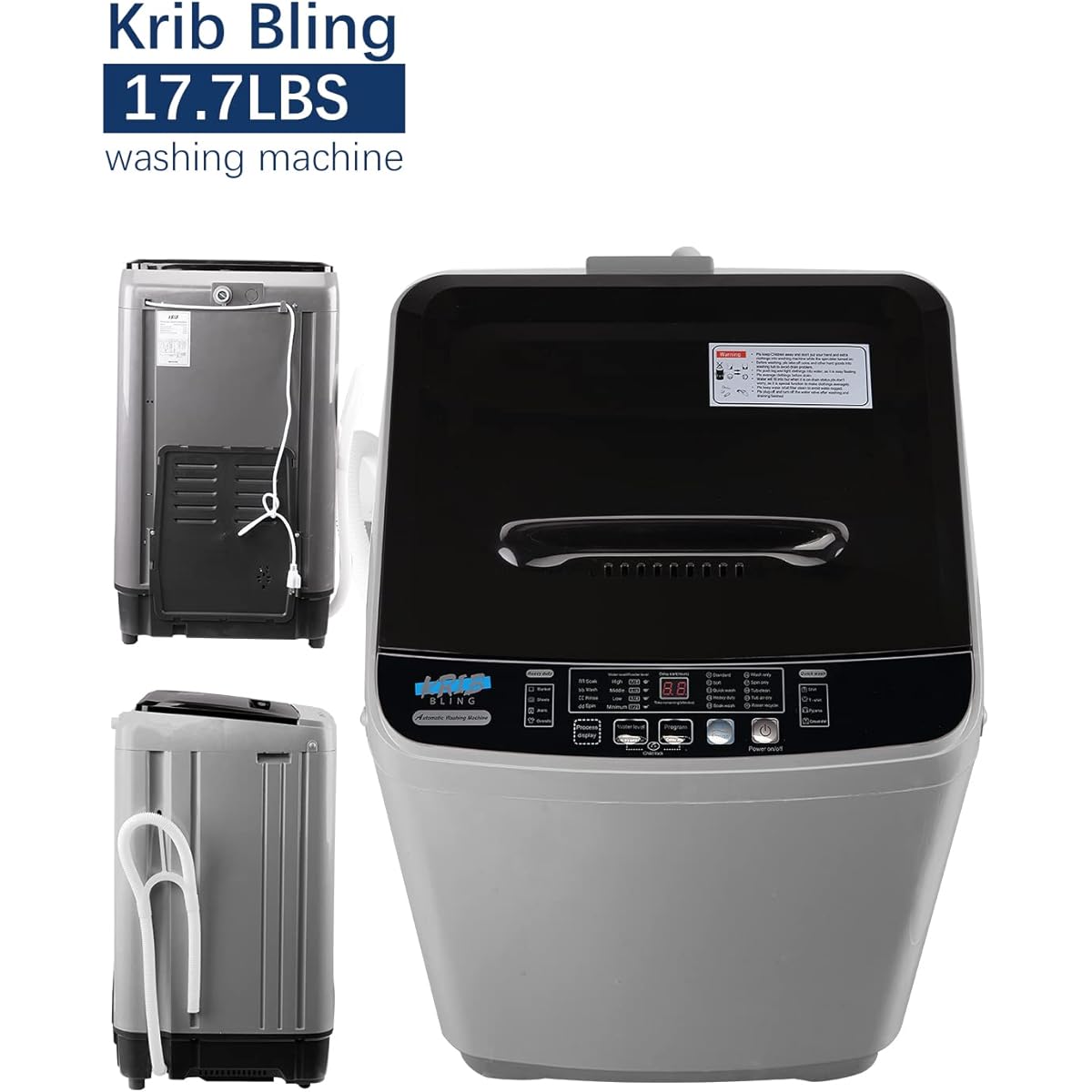 47/mo Finance Krib Bling FullAutomatic Washing Machine with LED