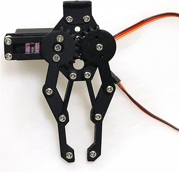 Premium Metal Robot Mechanical Claw/Clamp Arm/Gripper with High Torque Servo, Robotics Part/Accessory Model for Arduino/Raspberry pi/Microbit to Clip/Carry, DIY AI ROS STEAM Education
