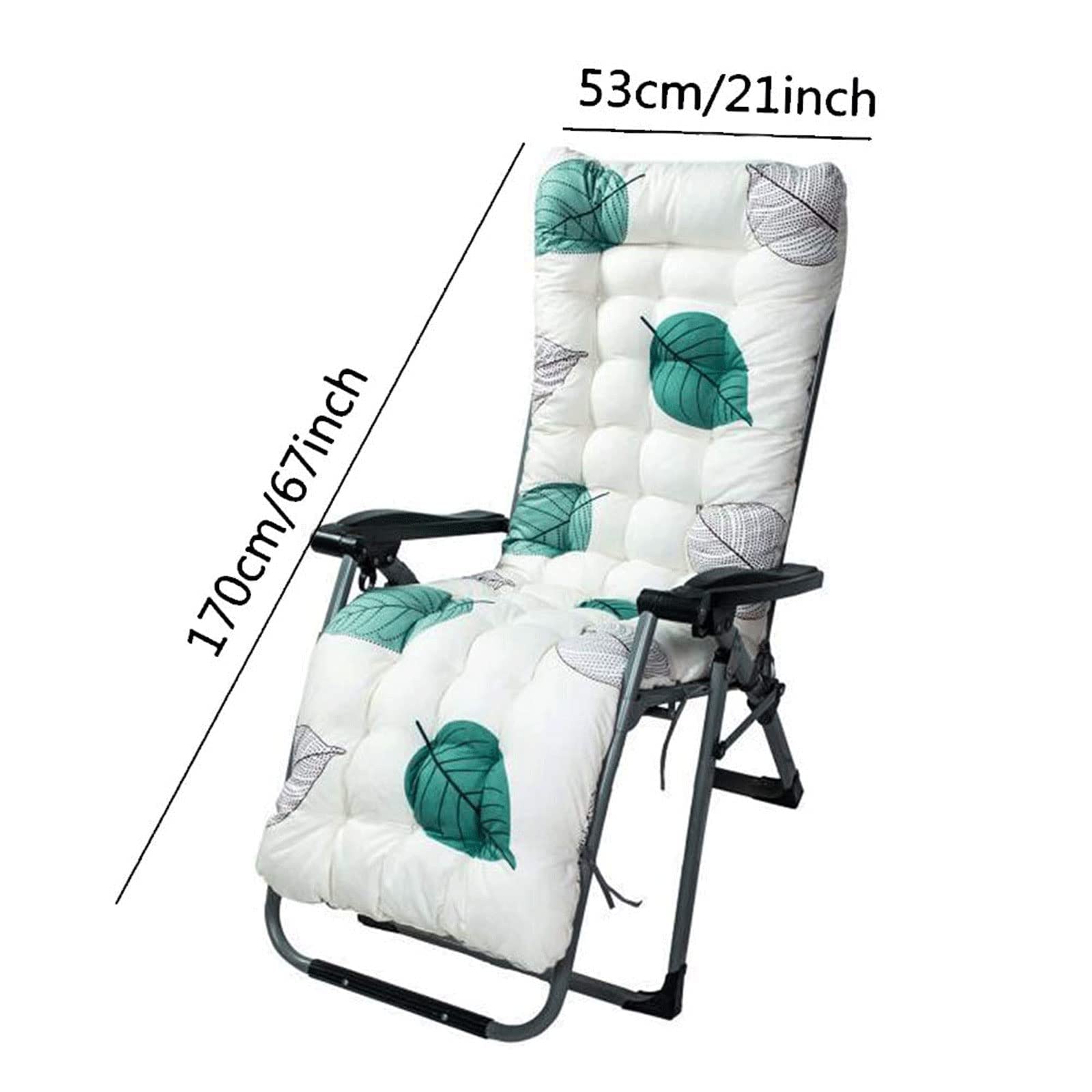 Giardino Reclinabile Cuscini Imbottito per Sdraio Cuscino per Lettino da Sole Morbido e Confortevole, per Viaggi Vacanze Giardino Interno ed Esterno (S6)