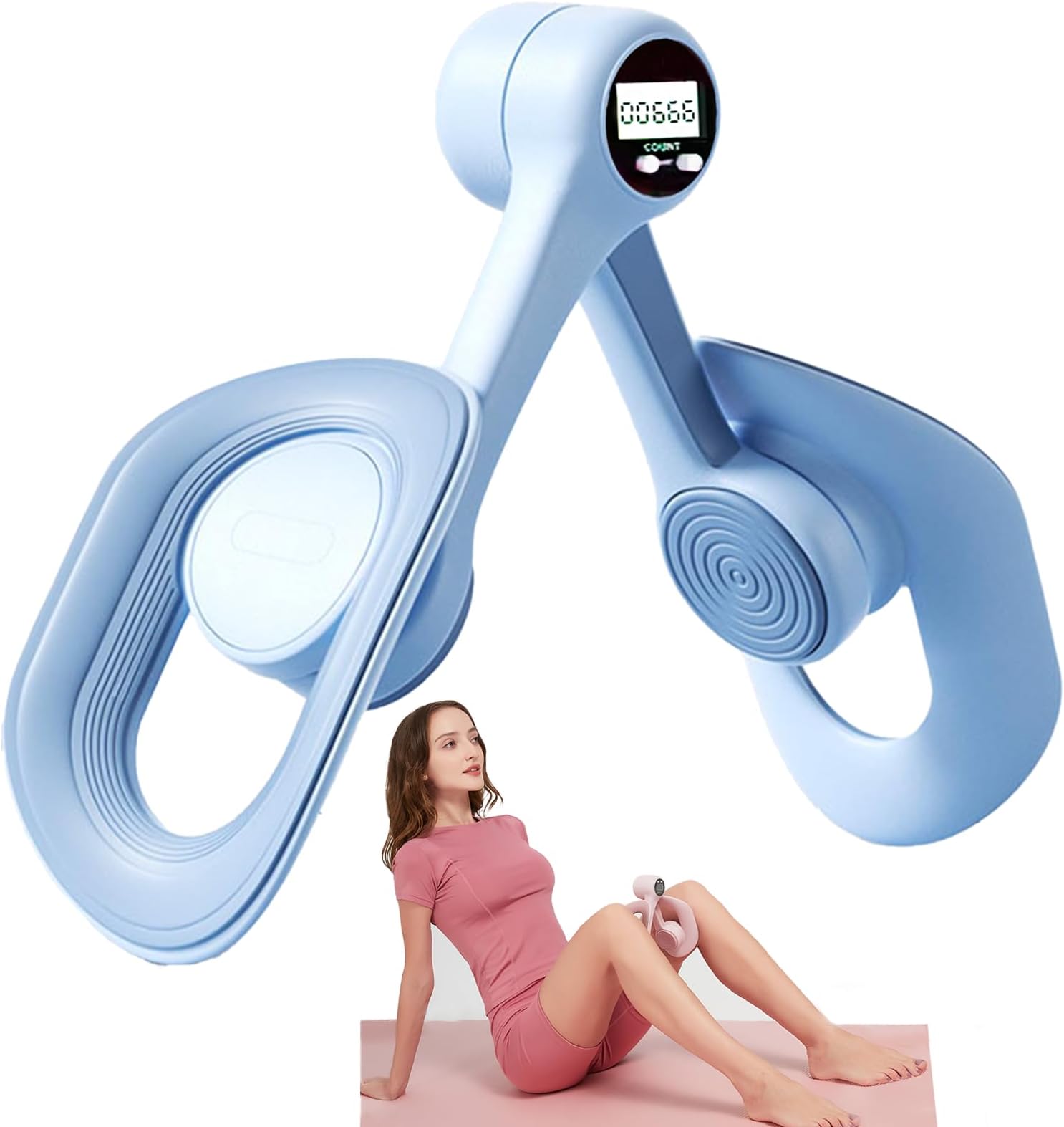 Pelvic Floor Strengthener for Women, Pelvic Floor Trainer with Counter, Pelvic Floor Exercise Devices Thigh Exerciser, Thigh Master Thigh Trainer, Leg Inner Thigh Exercise Equipment for Home Gym
