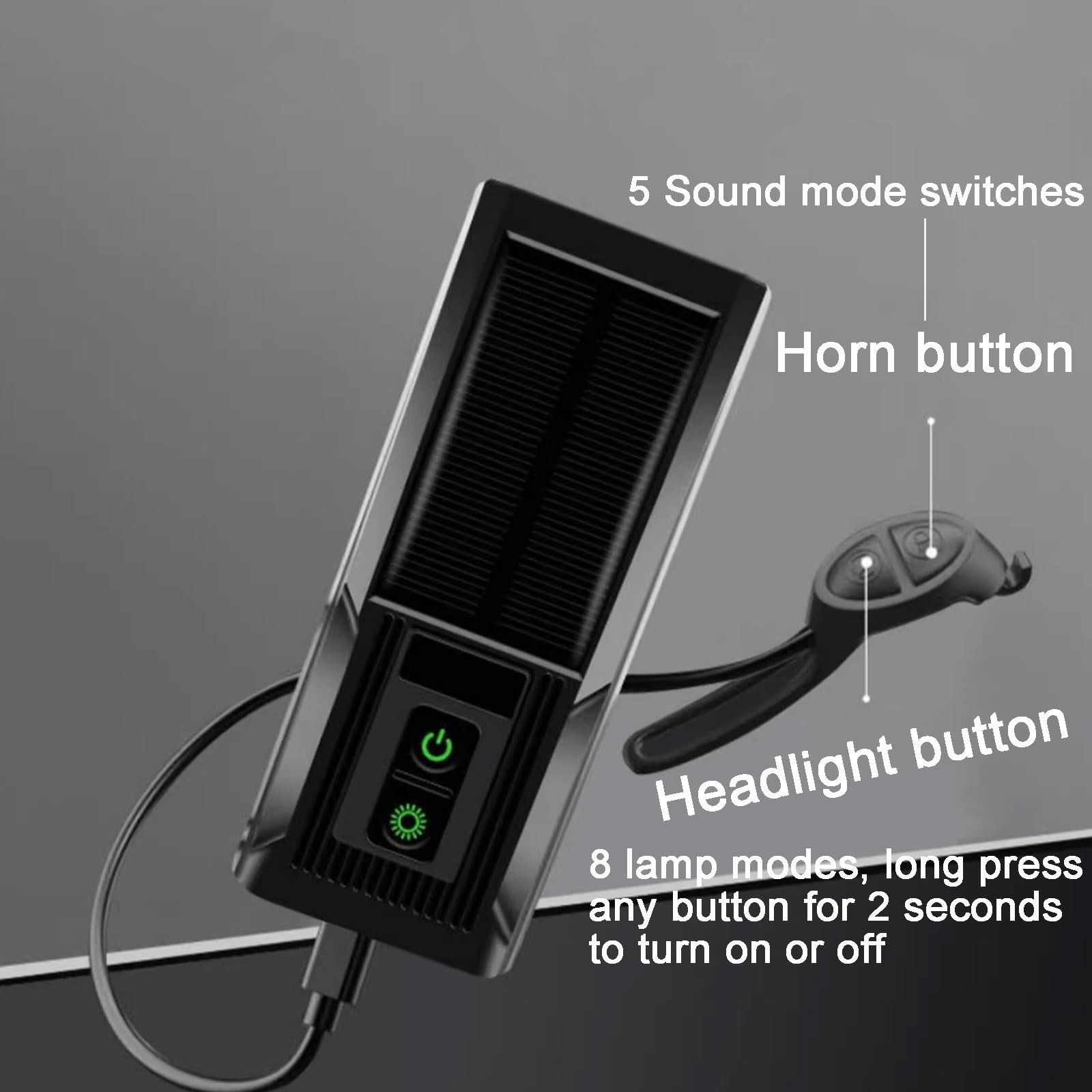 Głośny plastikowy dzwonek rowerowy szosowy rower górski lampa wysoka jasność jazda nocna ładowanie USB głośnik dzwonek akcesoria lekkie