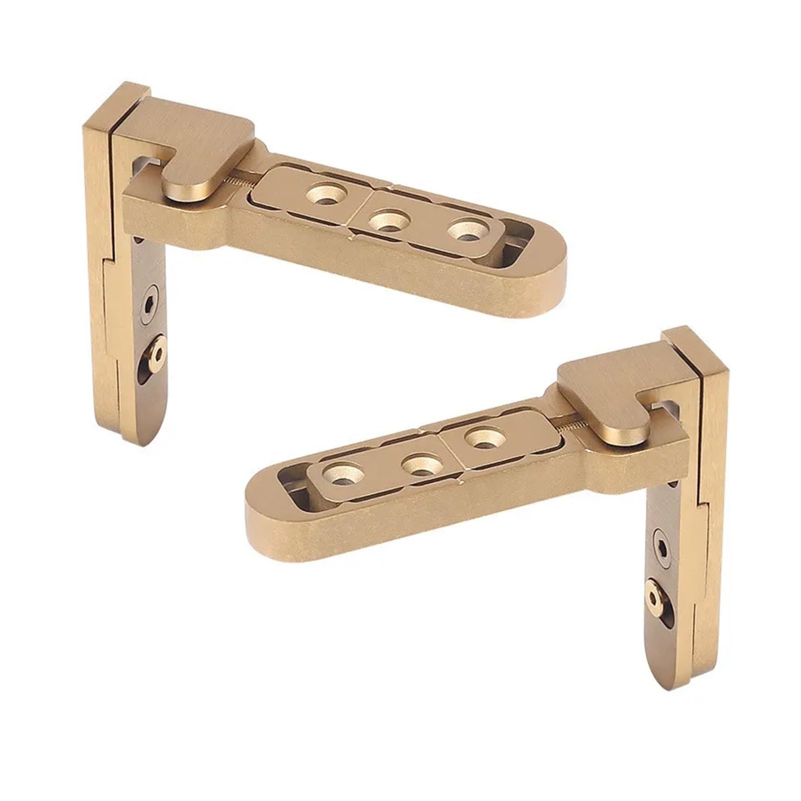 80kg Door Stainless Steel Adjustable Invisible Swing Wooden Door Hinge Hidden Pivoting Concealed Casting Hinge(Gold)