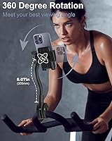 Vista 2 de Soporte para teléfono con cuello de cisne [súper duradero] Abrazadera de montaje de teléfono celular de brazo largo para cinta de correr, silla