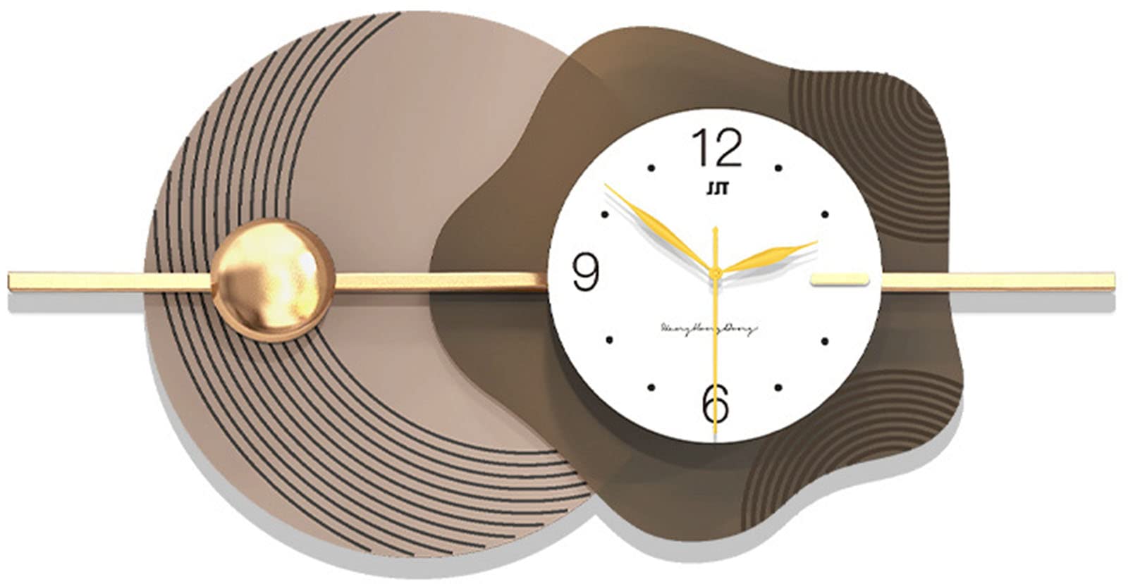Horloge quartz 3D en métal silencieuse grand format pour bureau - 8