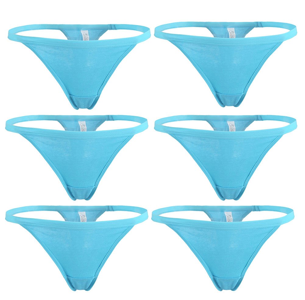 YOYI FASHIONWomen Cotton Low Rise Soft Breathable T-Back G-String Thong Panties Multi Packs