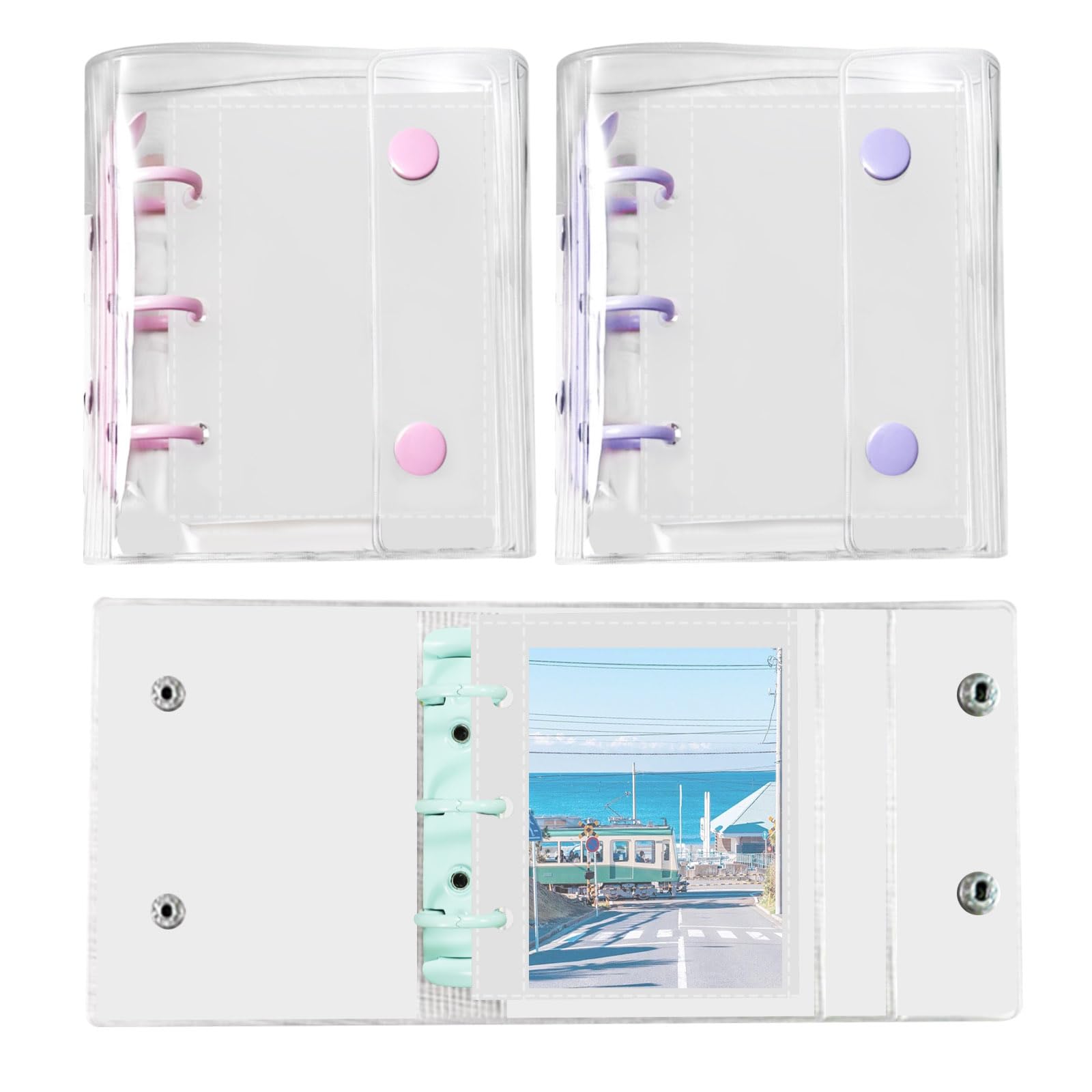 Amazon.co.jp: seimeinoki トレカケース 可愛い 韓国風 透明 3冊