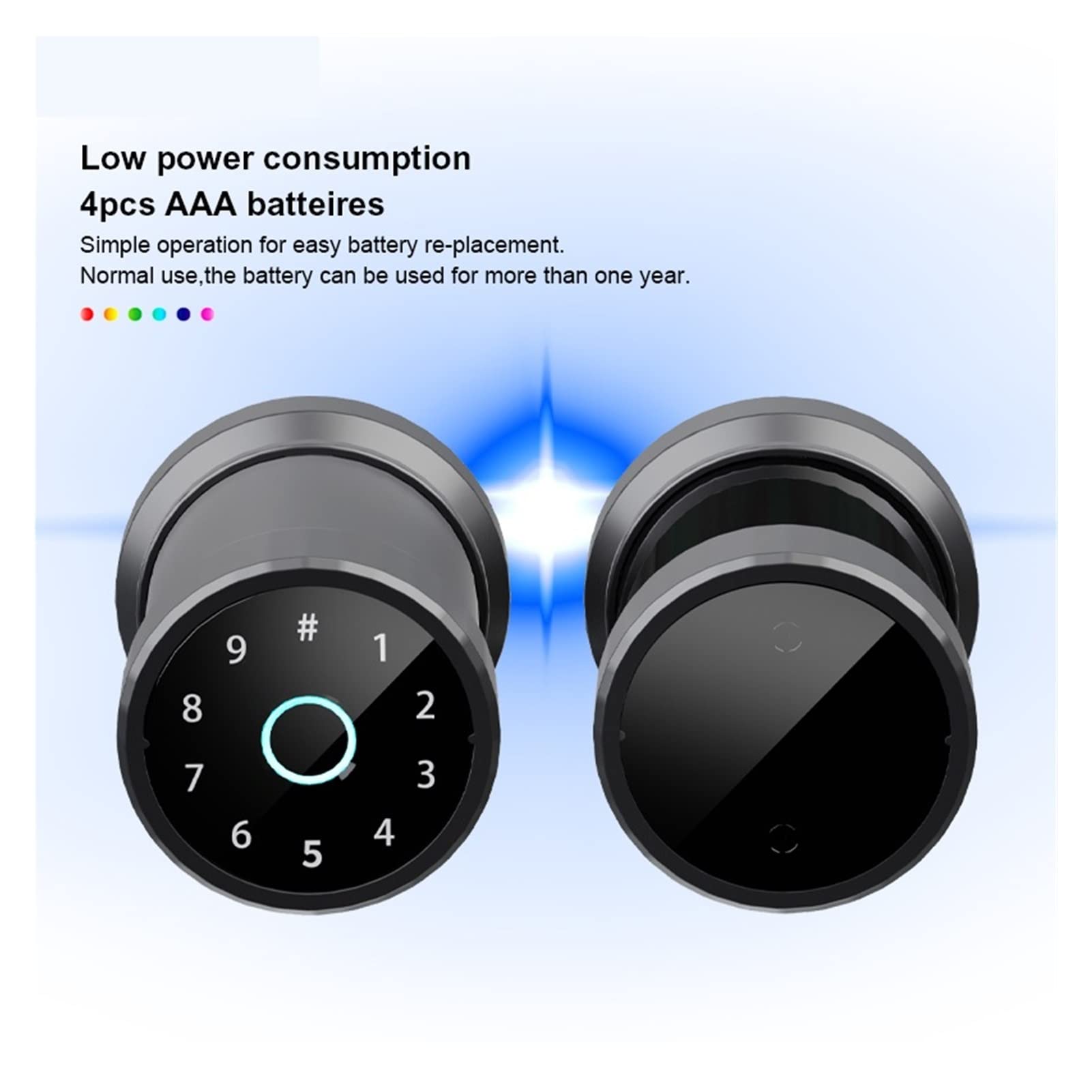 VChics Serratura intelligente per porte, Blocco elettronico for bluetooth intelligente for smartlife sferico interno interprint di blocco ingresso senza chiave