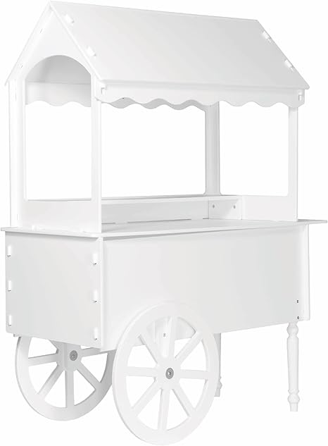 Vintage Candy Cart Display Stand with Wheels - Decorated Dessert Cart for Parties, Birthdays & Weddings - Easy to Assemble