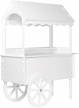 Vintage Candy Cart Display Stand with Wheels - Decorated Dessert Cart for Parties, Birthdays & Weddings - Easy to Assemble