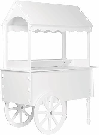 Vintage Candy Cart Display Stand with Wheels - Decorated Dessert Cart for Parties, Birthdays & Weddings - Easy to Assemble