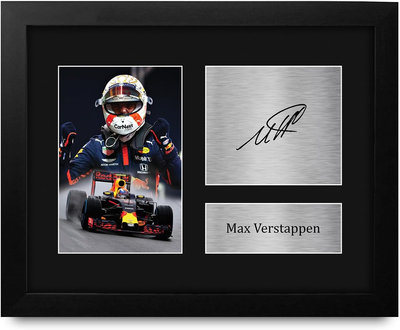 HWC Trading Max Verstappen Formula 1 Framed Gifts Printed Signed Autograph Picture for F1 Formula 1 Racing Fans - US Letter Size