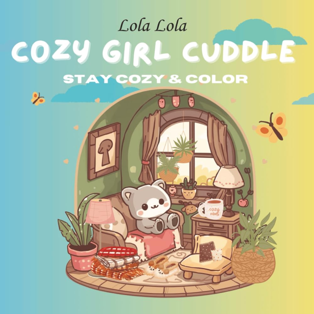 Cozy Girl Cuddle: Stay Cozy & Color; A Little Bit of Girl Therapy, Coloring Book for Adults and Children