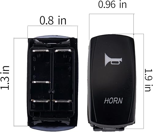 Miniatura 7 de Kit de bocina FARBIN para ATV con interruptor basculante, luz LED y arnés, compatible con ATV, UTV, RZR, lado a lado, Dune Buggy, Sportsman, Sand