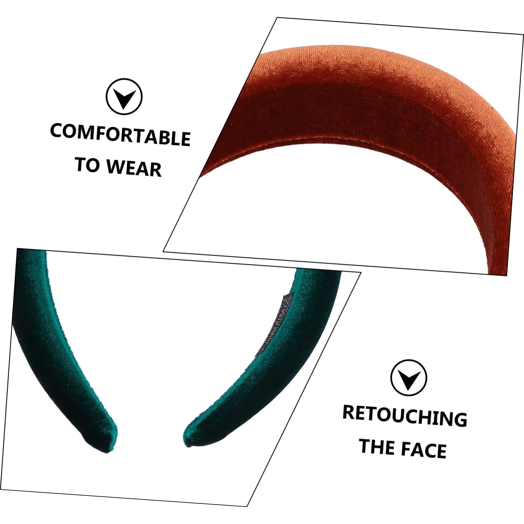 Beaupretty 6 Uds Diadema Esponja Cintas Gruesas Para El Cabello Aro De Pelo Barroco Aro De Pelo Acolchado Accesorios Para El Cabello De Niña Tocado De Diamantes De Imitación Cinta De Pelo