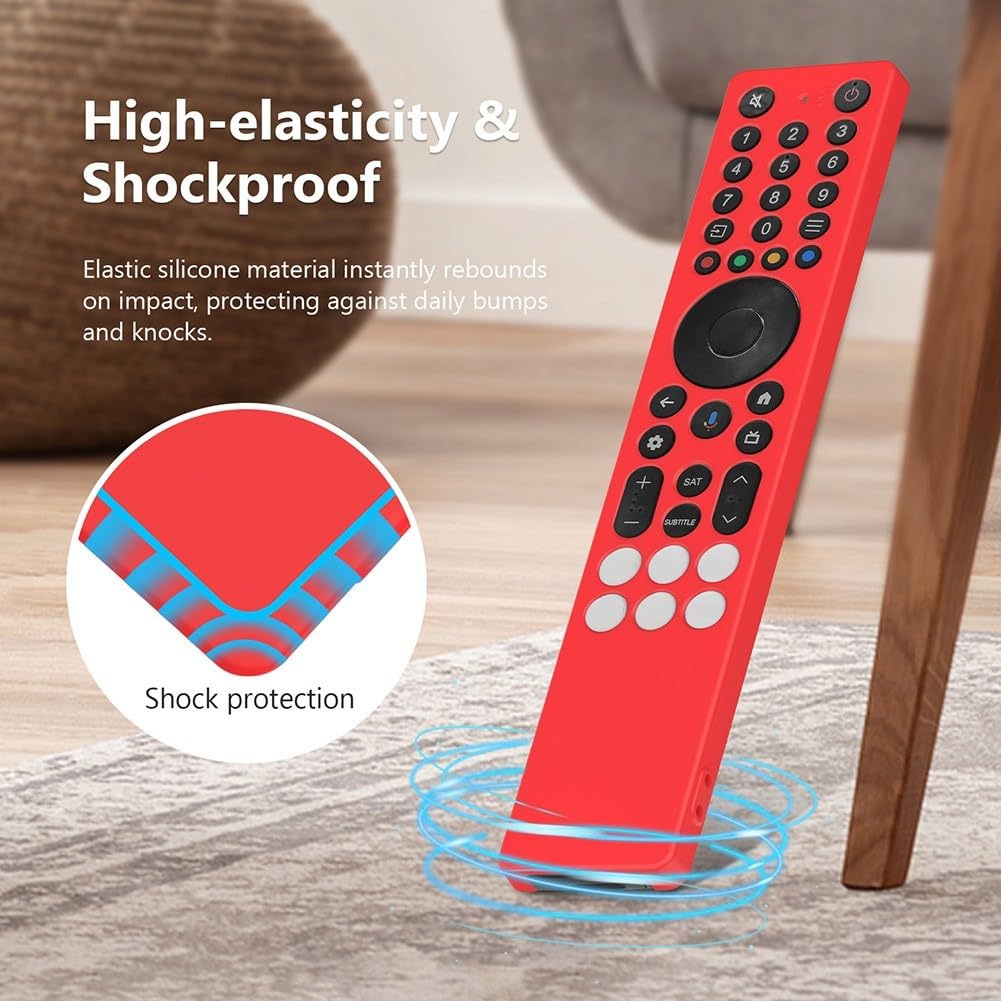 Cover in silicone per telecomando TCL RC833A che offre una vestibilità funzionale, resistenza alle cadute e compatibilità con cordino (blu)