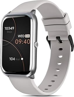 FITVIIFitness Tracker, Heart Rate Blood Pressure Monitor Activity Tracker, 1.57'' Touch Screen Calorie Step Counter IP68 Waterproof Watch with Weather Sleep Monitor Music Control for Women Men Kids