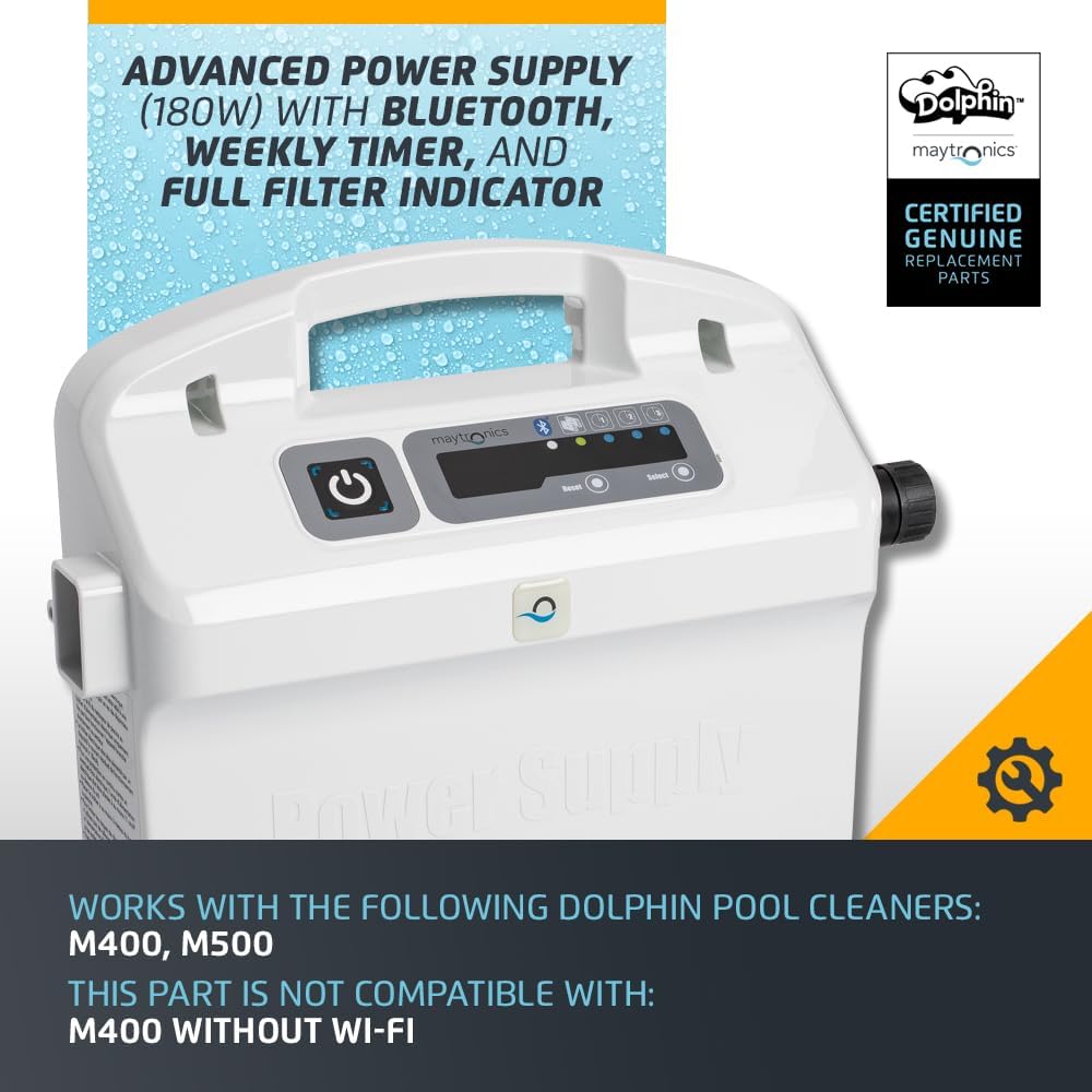 Dolphin Genuine Replacement Part Advanced Power Supply Unit with Weekly Timer, Filter Indicator, and Bluetooth Part Number 9995679-ASSY