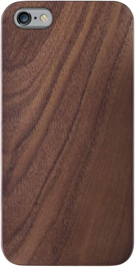 iATO iPhone 6s Plus Wood Case. Real Walnut iPhone 6s Plus Case Wood. Minimalistic Classic Wood iPhone 6s Plus Case – Real Natural Wooden Overlay & Black Polycarbonate Bumper for iPhone 6s+