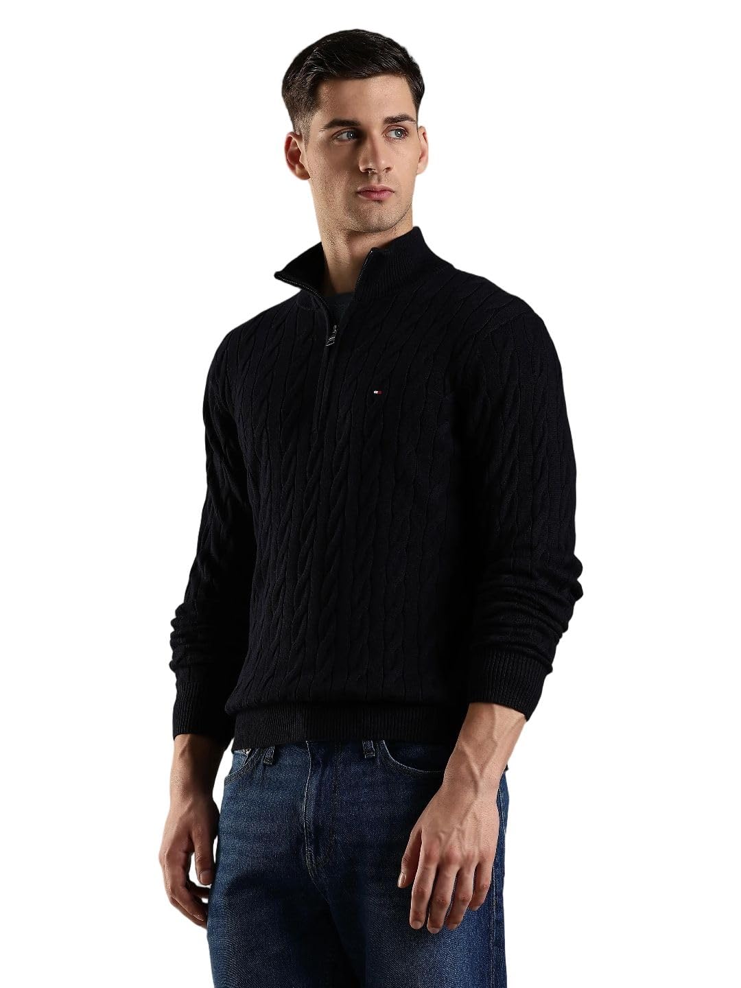 tommy hilfiger Regular fit Cotton Half-Zip Neck Pullover-picture-19