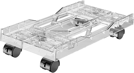 ILSMYSUTRA® Desktop CPU Rolling Stand Hollow Design Computer Case Stand for School Room White