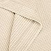 Amazon Brand – Pinzon Cotton Waffle Weave Blanket - King, Natural
