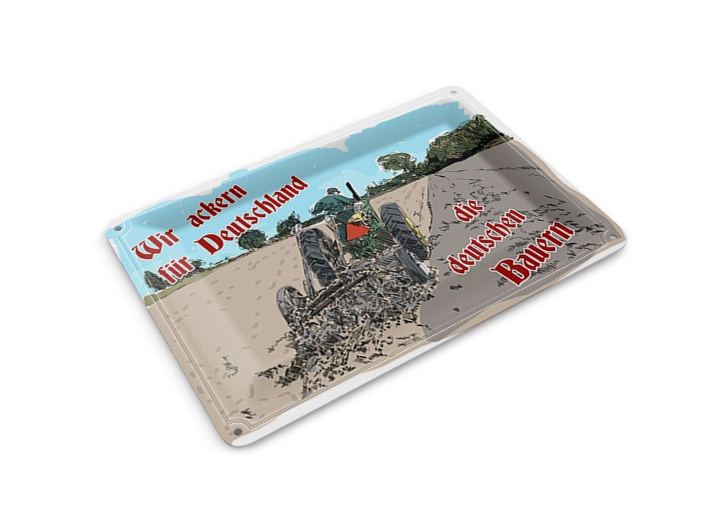 Femer Tin Postcard Saying 14 x 10 cm ackern for Germany Farmers Decorative Sign