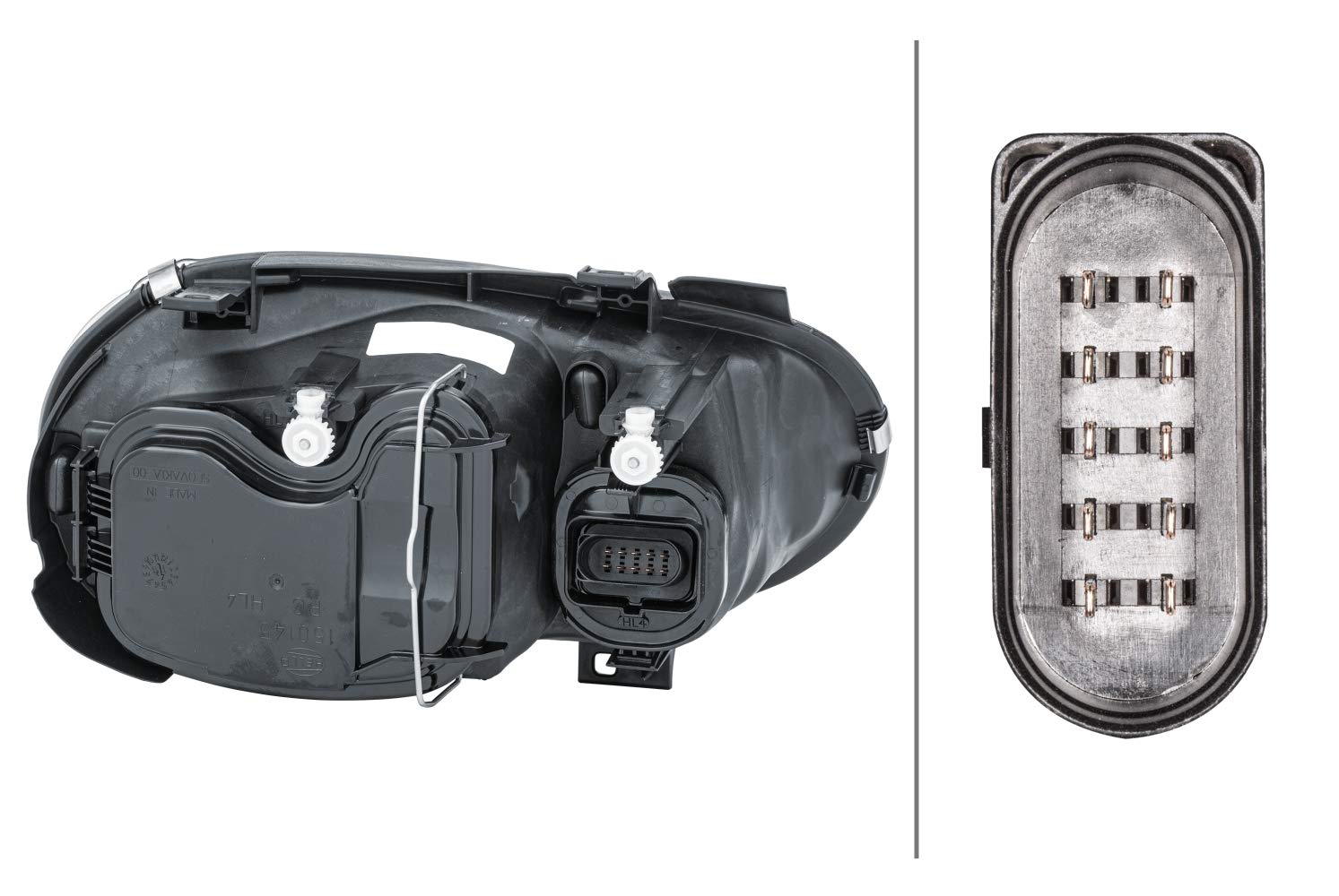 HELLA 1EL 007 700-151 DE/FF/Halogen Reflektor - dla m. in. VW Golf IV (1J1) - ECE - dla ruchu prawostronnego - z lewej