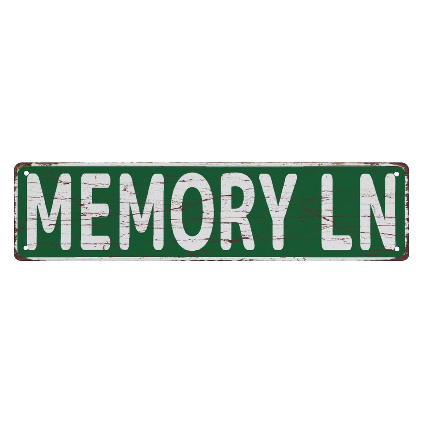 Memory Lane Tin Sign,4x16 Inch Vintage Aluminum Sign Man Cave Bar Home Wall Decoration