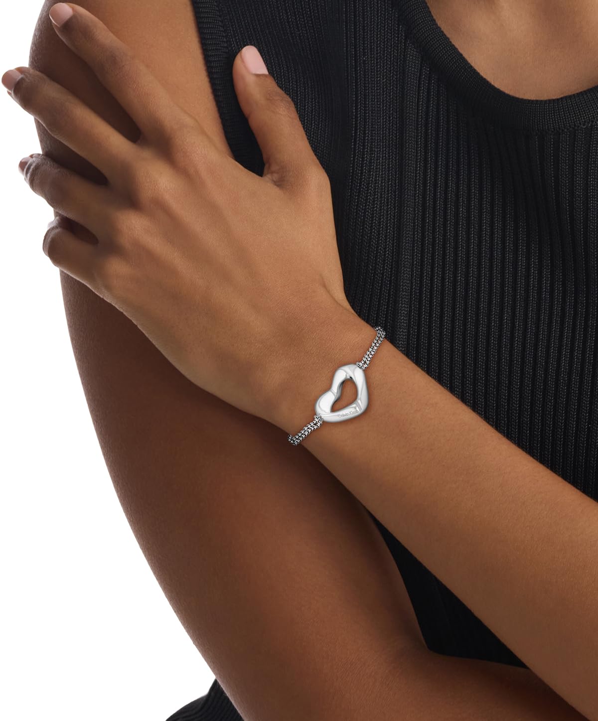 Calvin Klein Pulsera para Mujer Colección ENCHANTING en Acero Inoxidable con un Charm con Forma de Corazón - 35000758