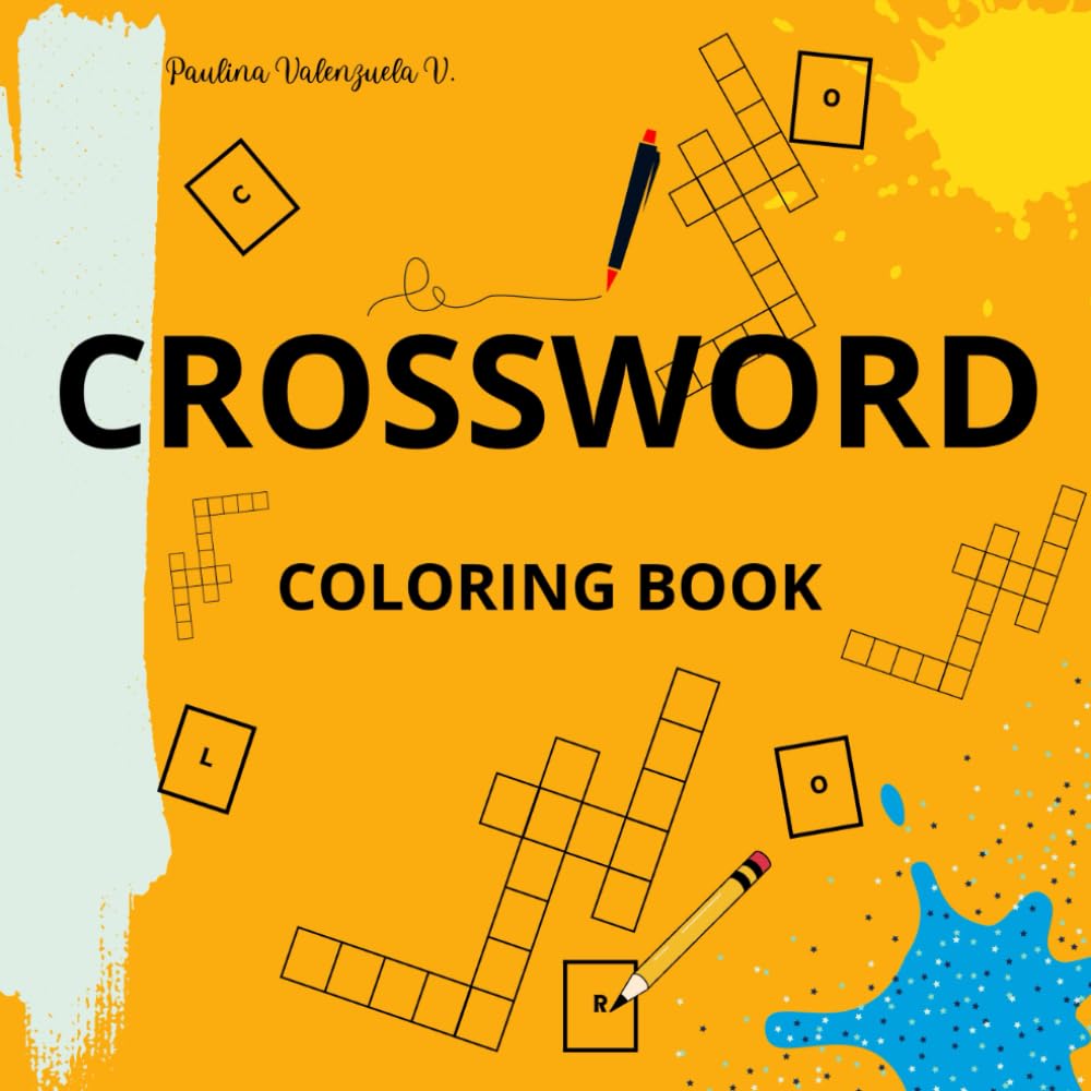 CROSSWORD COLORING BOOK: For children aged 7 and up