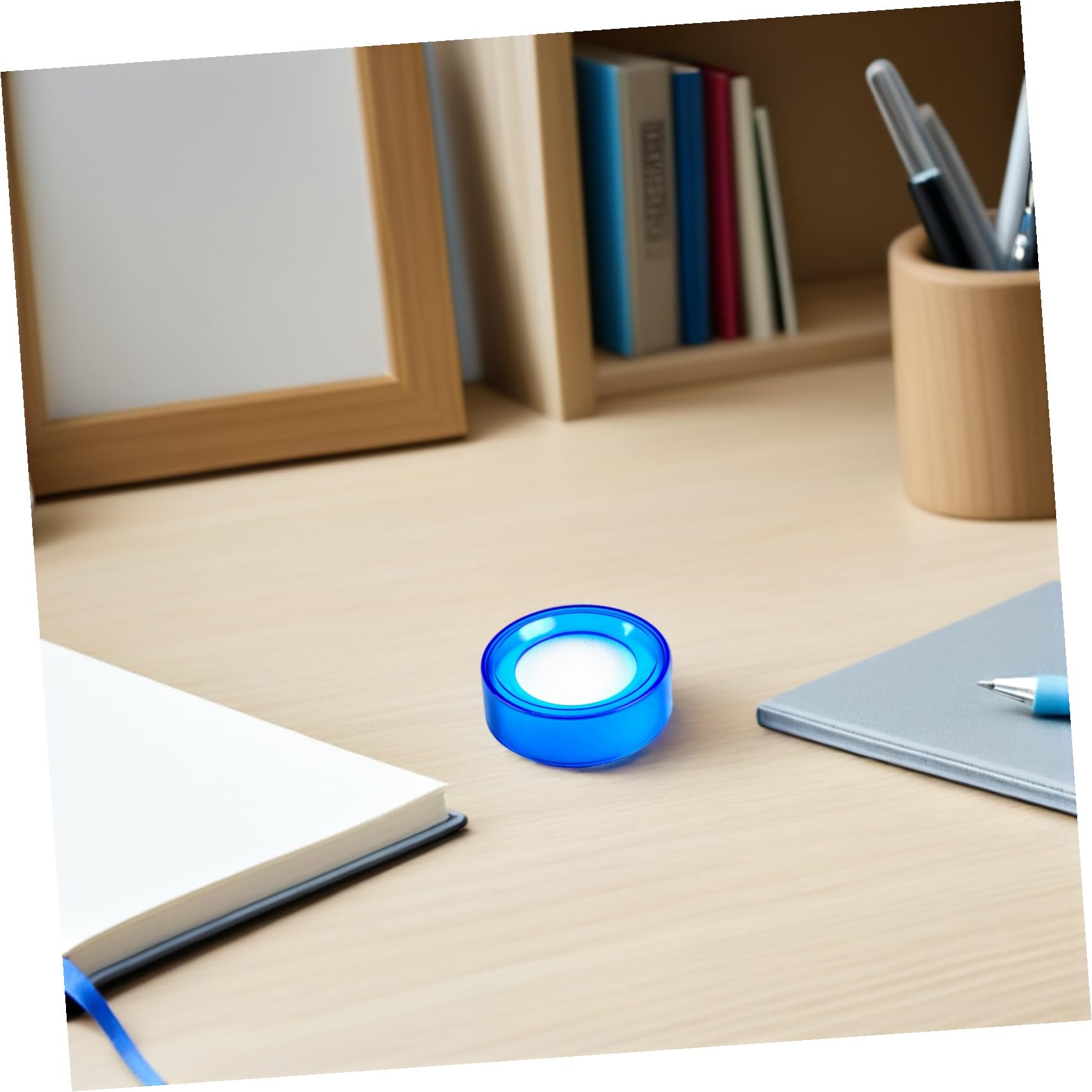 Umidificatore per Dito Spugna Rotonda in Plastica 6 Pezzi per Bagnare Rapidamente la Punta delle Dita