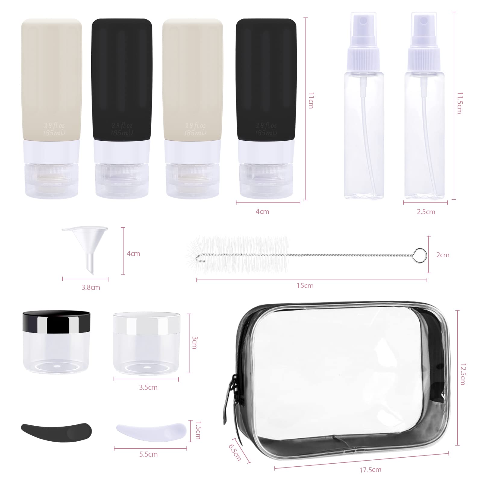 Bottiglie Da Viaggio 200ml - 2 Pezzi Per Shampoo, Lozioni E Creme - Foto 12