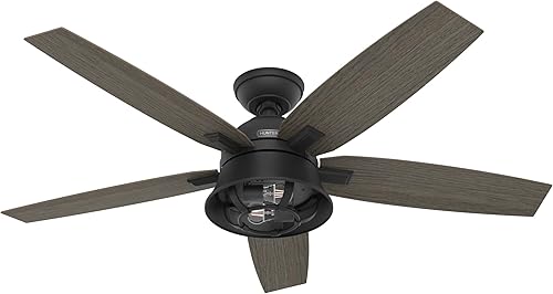 Miniatura 1 de Hunter Fan Company 51579 Hampshire - Ventilador de techo, 52, negro mate