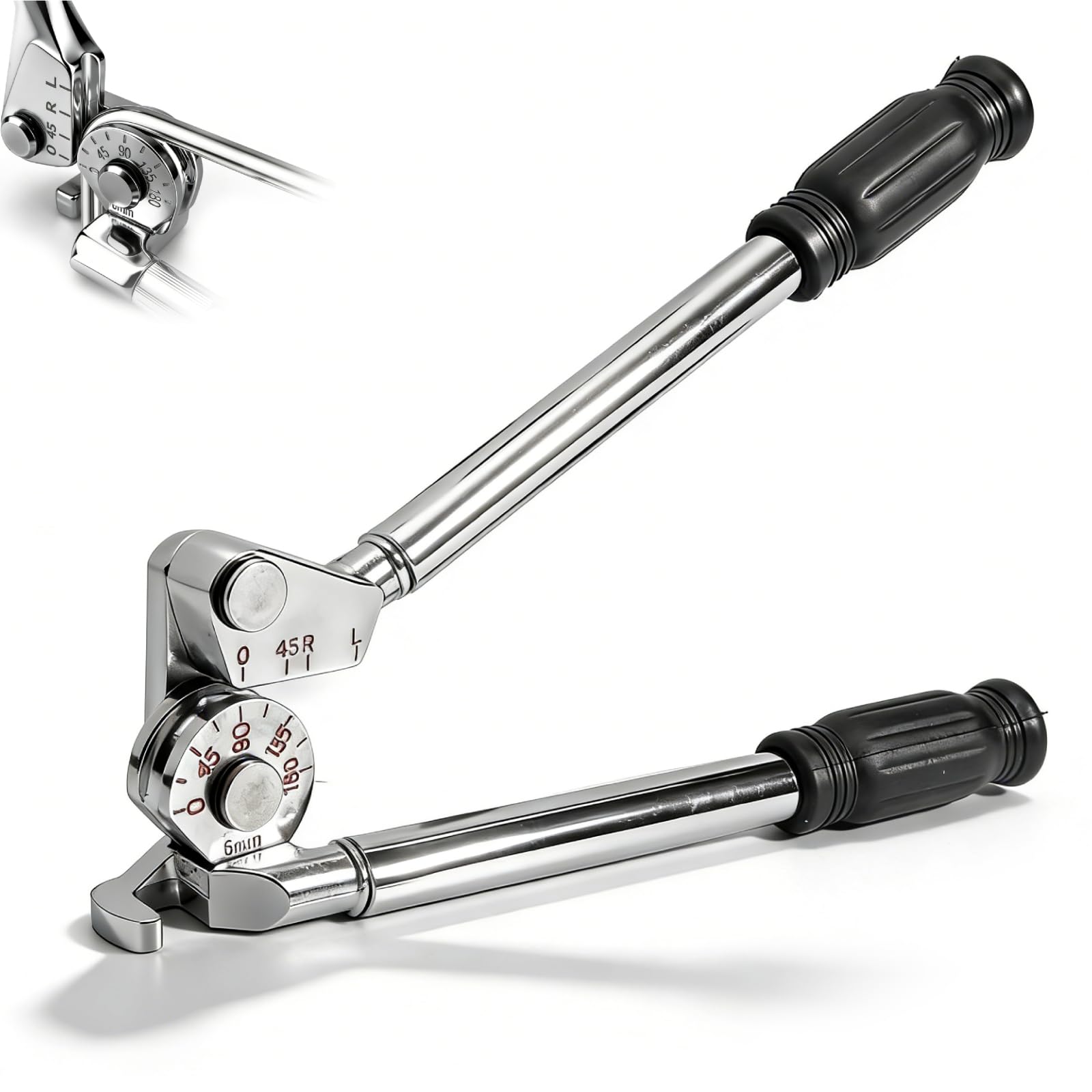 Dobladora De Tubos Manual 1/4" (6mm), 0 a 180 Grados Herramienta De Doblado De Tubos, Curvadora De Tubo De Cobre Maquina Para Doblar Para Tubos De Cobre, Aluminio Y Blandos Acero Inoxidable